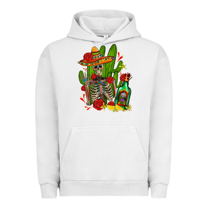 Skeleton With Sombrero And Tequila Urban Hoodie by AdoDesignShop | Teevron