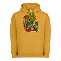 Pigment Peanut Butter skeleton with sombrero and tequila Urban Hoodie - AdoDesignShop