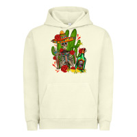 Pigment Pistachio skeleton with sombrero and tequila Urban Hoodie - AdoDesignShop