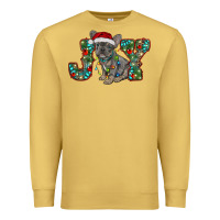 Antique Gold french bulldog christmas joy Premium Sweatshirt - RanaPortraitStore