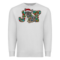 Dove Grey french bulldog christmas joy Premium Sweatshirt - RanaPortraitStore
