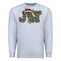 Heather Grey french bulldog christmas joy Premium Sweatshirt - RanaPortraitStore