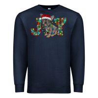 Navy french bulldog christmas joy Premium Sweatshirt - RanaPortraitStore