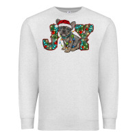 Oatmeal Heather french bulldog christmas joy Premium Sweatshirt - RanaPortraitStore