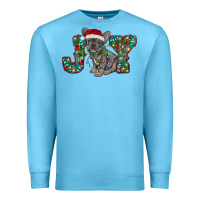 Ocean Blue french bulldog christmas joy Premium Sweatshirt - RanaPortraitStore