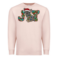 Pale Pink french bulldog christmas joy Premium Sweatshirt - RanaPortraitStore