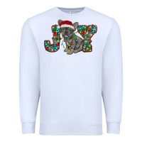 White french bulldog christmas joy Premium Sweatshirt - RanaPortraitStore
