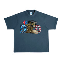 Midnight Navy dad military boots and hat Urban Heavy Tee - Artiststas