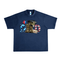 Navy dad military boots and hat Urban Heavy Tee - Artiststas