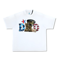 White dad military boots and hat Urban Heavy Tee - Artiststas