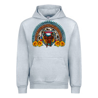 Heather Grey saddle sunflower horseshoe rainbow Urban Hoodie - Artiststas