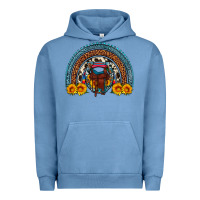 Pigment Pebble Blue saddle sunflower horseshoe rainbow Urban Hoodie - Artiststas