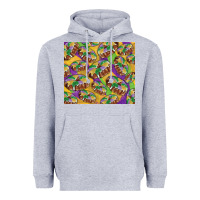 Heather Grey Mardi gras king cake Heavyweight Hoodie - RanaPortraitStore