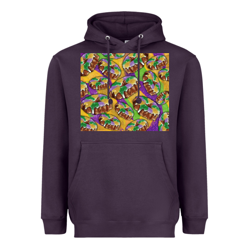 Mardi Gras King Cake Heavyweight Hoodie by RanaPortraitStore | Teevron