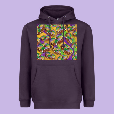 Heavyweight Hoodie Mardi gras king cake