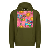 Army Green summer time of the sun seamless pattern Premium Hoodie - BundleAndBundleShop