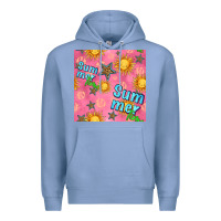 Colony Blue summer time of the sun seamless pattern Premium Hoodie - BundleAndBundleShop