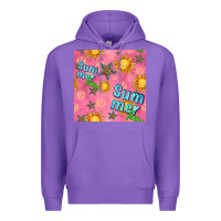 Purple summer time of the sun seamless pattern Premium Hoodie - BundleAndBundleShop