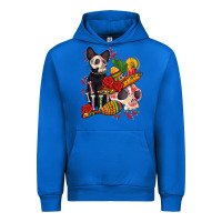Cobalt mexican dead day with skeleton cat Urban Hoodie - AdoDesignShop