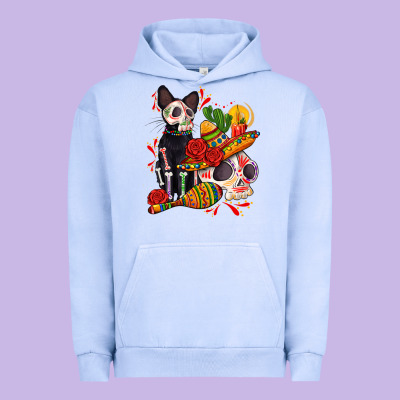 Mexican Dead Day With Skeleton Cat Urban Hoodie Designed By Adodesignshop