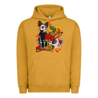 Pigment Peanut Butter mexican dead day with skeleton cat Urban Hoodie - AdoDesignShop