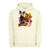Pigment Pistachio mexican dead day with skeleton cat Urban Hoodie - AdoDesignShop