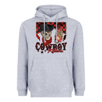 Heather Grey cowboy killer Heavyweight Hoodie - Zillion Design Studio