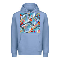 Colony Blue dolphin and crab seamless pattern Premium Hoodie - BundleAndBundleShop
