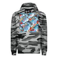 Slate Camo dolphin and crab seamless pattern Premium Hoodie - BundleAndBundleShop
