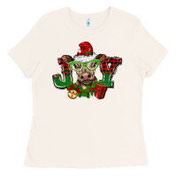 Christmas Joy Cow Ladies Tee | Teevron