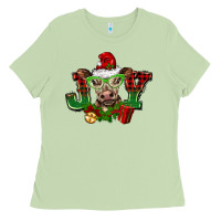 Matcha christmas joy cow Ladies Tee - BarkalooDesign