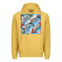Antique Gold dolphin and crab seamless pattern Premium Hoodie - BundleAndBundleShop