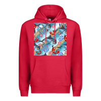Cardinal dolphin and crab seamless pattern Premium Hoodie - BundleAndBundleShop