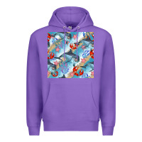 Dolphin And Crab Seamless Pattern Premium Hoodie | Teevron
