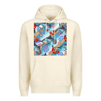Sandshell dolphin and crab seamless pattern Premium Hoodie - BundleAndBundleShop