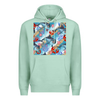 Seafoam dolphin and crab seamless pattern Premium Hoodie - BundleAndBundleShop