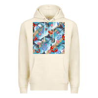 Tofu dolphin and crab seamless pattern Premium Hoodie - BundleAndBundleShop