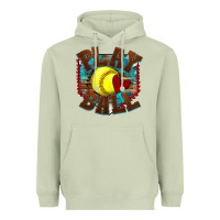 Matcha play ball softball Heavyweight Hoodie - texasbilliewilder
