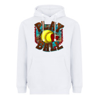 White play ball softball Heavyweight Hoodie - texasbilliewilder