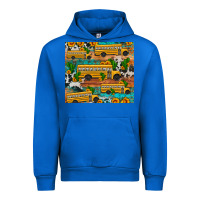 Cobalt school bus cactus sunflower Urban Hoodie - Artiststas