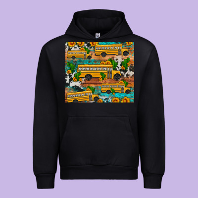 School Bus Cactus Sunflower Urban Hoodie Designed By Artiststas