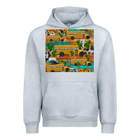 Heather Grey school bus cactus sunflower Urban Hoodie - Artiststas