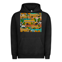 Pigment Black school bus cactus sunflower Urban Hoodie - Artiststas