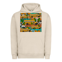 Pigment French Oak school bus cactus sunflower Urban Hoodie - Artiststas
