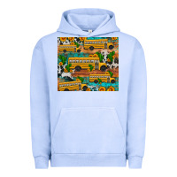 Pigment Grape Ice school bus cactus sunflower Urban Hoodie - Artiststas