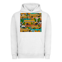 Pigment Lunar Rock school bus cactus sunflower Urban Hoodie - Artiststas