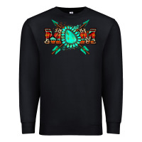 Black aztec mom Premium Sweatshirt - Zillion Design Studio