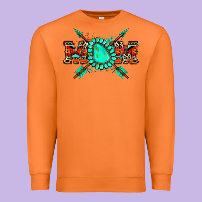 Aztec Mom Premium Sweatshirt Designed By Zillion Design Studio
