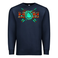 Navy aztec mom Premium Sweatshirt - Zillion Design Studio