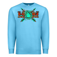 Ocean Blue aztec mom Premium Sweatshirt - Zillion Design Studio